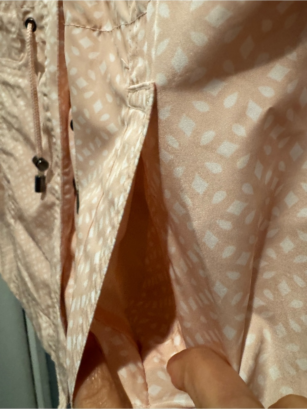 Merona Pink Printed Hooded Water Resistant Rain Jacket Size S/P - Picture 6 of 12